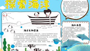 海洋生态环境手抄报